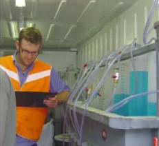 Desorbed gas measurements are taken regularly in our climate controlled field Laboratory.